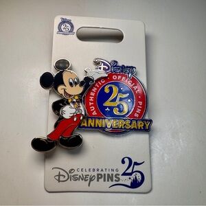 Mickey Mouse pin celebrates the 25th Anniversary of Disney Pin Trading.